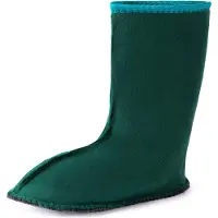 Ladeheid Kinder Mädchen Jungen Wärmende Stiefelsocken Innenschuh für Gummistiefel LA-CA-10 LA-CA-11 (Smaragdgrün, 22/23 EU)