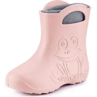 Ladeheid Eva Kinder Jungen Mädchen Gummistiefel Regenschuhe gefüttert LA-CA-03 (Puderrosa, 24/25 EU)