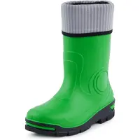 Ladeheid Kinder Mädchen Jungen Gummistiefel Regenschuhe mit Warme Socke LARB013 (Grün, 21 22 EU)