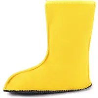 Ladeheid Kinder Mädchen Jungen Wärmende Stiefelsocken Innenschuh für Gummistiefel LA-CA-10 LA-CA-11 (Gelb, 32/33 EU)