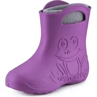 Ladeheid Eva Kinder Jungen Mädchen Gummistiefel Regenschuhe gefüttert LA-CA-03 (Lilla/Grau, 26/27 EU)
