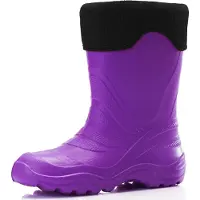 Ladeheid Kinder Mädchen Jungen federleichte Eva Thermo Gummistiefel gefüttert LA-861 (Roxo/Schwarz, 22/23)