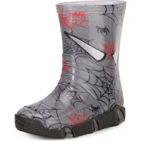 Ladeheid Kinder Mädchen Jungen Gummistiefel Gefüttert Swk2020BW (Dunkelgrau Spinnen 40, 25/26)