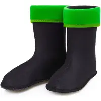 Ladeheid Kinder Mädchen Jungen Wärmende Stiefelsocken für Gummistiefel Innenschuh für Modell LA-KL-EVA-Kids und KL050, KL045 (Grün, 26 EU)