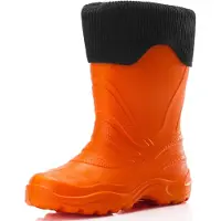 Ladeheid Kinder Mädchen Jungen federleichte Eva Thermo Gummistiefel gefüttert LA-861 (Orange151c/Schwarz, 22/23)