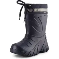 Ladeheid Kinder Mädchen Jungen federleichte Eva Winter Thermo Gummistiefel gefüttert LA-835 (Dunkelblau/Blendung, 30/31 EU)