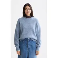Scotch & Soda Fuzzy Crew Neck Pullover Faded Denim Melange Größe: XL | Pullover Outlet | Damen | Blau