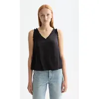 Scotch & Soda V-neck Ruffle Tank Meteorite Größe: 36 | Tanktops Outlet | Damen