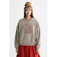 Scotch & Soda Washed Oversized Fit Sweatshirt With Graphic Grey Melange Größe: M | Longsleeves Outlet | Damen | Grau