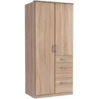 Wimex Kleiderschrank Click Schlafzimmerschrank mit Schubladen Ausführung wählbarEiche Sägerau