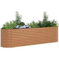 vidaXL Hochbeet Braun 320 x 80 x 81 cm Stahl