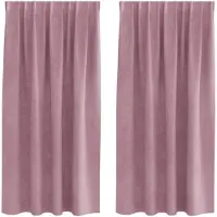 vidaXL Verdunkelungsvorhänge 2 stk. Dunkelrosa 140 x 175 cm Samt