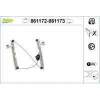Valeo 861172 Elektrischer Fensterheber Vorne Links für LEXUS RX (GYL1, GGL15, AGL10) CT (ZWA10) HS 250h