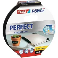 TESA 56339-02, 25 m, Schwarz, Stoff, Karton, Papier, Stark, 1,9 cm