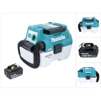 Makita DVC 750 LG1 Akku Staubsauger LXT 18 V 67 mbar 7,5 l Brushless + 1x Akku 6,0 Ah - ohne Ladegerät
