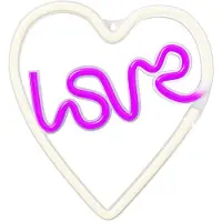 Forever Love Heart Dekoratives Led-licht Rosa Rosa One Size