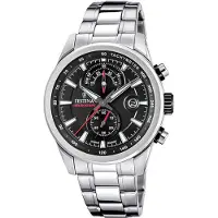 Festina Herrenuhr Timeless Chronograph Armbanduhr Edelstahl silber UF20694/6
