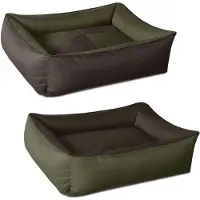 BedDog 2in1 Hundebett,(XL) ca. 100x85x23cm,MYSTIC (grün/braun)