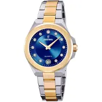 Festina Damenuhr Mademoiselle Armbanduhr Edelstahl silber gold UF20702/3