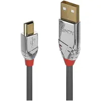 Lindy USB 2.0 Kabel Typ A/Mini-B Cromo Line M/M 5m
