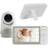 Kikkaboo Kikka boo Babyphone Rhen Kamera 5 Zoll Display ECO-Modus Schlaflieder Nachtsicht weiß