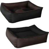 BedDog 2in1 Hundebett,(XXXL) ca. 145x105x28cm,MOCCA (schwarz/braun)