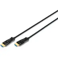 Digitus HDMI AOC Hybrid Glasfaserkabel, UHD 4K, 20 m, 20 m, HDMI Typ A (Standard), HDMI Typ A (Standard), 4096 x 2560 Pixel, 3D, Schwarz