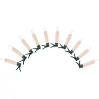 BURI LED Weihnachtsbaumkerzen-Erweiterungsset 10teilig Christbaumkerzen kabellos