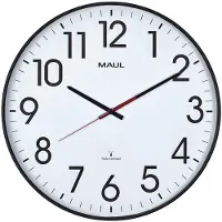 MAUL Wanduhr MAULclimb Ø 47.7 x 5.4 cm funkgesteuert Kunststoff 1 x AA (1.5 V) schwarz