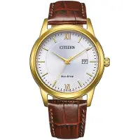 Citizen AW1782-11A Eco Drive Uhr Herrenuhr Lederarmband Datum braun