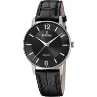Festina Herrenuhr Klassik Armbanduhr Leder schwarz UF20690/4