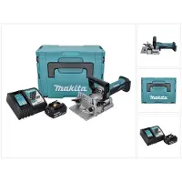 Makita DPJ 180 RT1J Akku Nutfräse 18 V 100 mm + 1x Akku 5,0 Ah + Ladegerät + Makpac