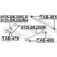 FEBEST Lenker, Radaufhängung 0125grj200lh Hinterachse links für TOYOTA