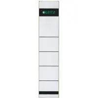 Leitz Ordnerrücken-Etikett, 39 x 192 mm, kurz, schmal, grau passend für Standard- und Hartpapp