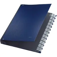 Leitz Pultordner, für DIN A4, numerisch, 31 Fächer, Graupappe, blau