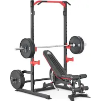 Adidas Power Rack "Power Rack" Stabiles Power Rack mit Klimmzugstange, Band-Ankern und Scheibenablage
