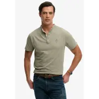 Superdry Classic Cotton Lin Grandad Kurzarm-t-shirt