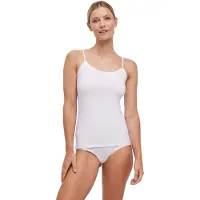 Falke Damen Top Daily Climate Control, L, Weiß, Uni, Baumwolle