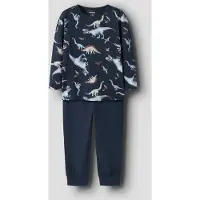 Name it Schlafanzug "NMMNIGHTSET NAVY DINO NOOS" Set, 2 Baumwollmischung, Oberteil mit Dino Druck