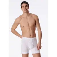 Schiesser Boxershorts "Original Classics", Herren, Gr. 14, weiß (100, weiß), Doppelripp, Obermaterial: 100% Baumwolle, körpernah, Unterhosen Boxershorts, mit Eingriff, etwas längeres Bein
