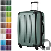 Hauptstadtkoffer Alex - Hartschalen-Koffer erweiterbar mit 4 Rollen Check-In Trolley Reisekoffer mit Dehnfalte Check-In Gepäck 158cm Hardcase Luggage 65 cm, 74 Liter,Waldgrün