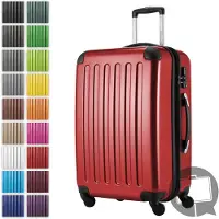 Hauptstadtkoffer Alex - Hartschalen-Koffer erweiterbar mit 4 Rollen Check-In Trolley Reisekoffer mit Dehnfalte Check-In Gepäck 158cm Hardcase Luggage 65 cm, 74 Liter,Rot