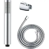 Wenko Mod. Basic Line Duschkopf Set Wanne, 3-teilig, klassische Stab-Handbrause