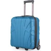 Suitline - Handgepäck 45x36x20 cm kleiner Koffer EasyJet Underseat Trolley 2 Rollen Kabinenkoffer 45cm Cabin Bag max 30L Freigepäck Flugzeug Unter-Sitz ,Cyanblau