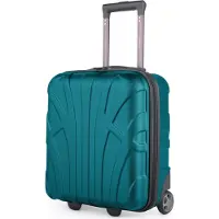 Suitline - Handgepäck 45x36x20 cm kleiner Koffer EasyJet Underseat Trolley 2 Rollen Kabinenkoffer 45cm Cabin Bag max 30L Freigepäck Flugzeug Unter-Sitz ,Aquagrün