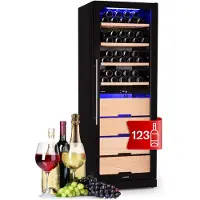Klarstein Barossa 123 Duo Weinkühlschrank 123 Fl 226 Ltr 2 Zonen Touch-Steuerung Schwarz