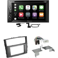 Pioneer AVH-Z3200DAB CarPlay USB MP3 CD Einbauset für Mitsubishi Pajero bis 2014