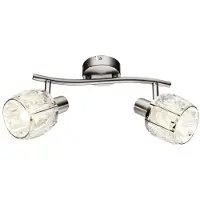 Etc-shop LED Deckenstrahler, Spots beweglich, Glaskristalle, Chrom, KRIS