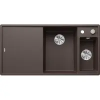 BLANCO Granitspüle "AXIA III 6 S", cafe, B:100cm, Verbundwerkstoff, Küchenspülen, Granitspüle, inkl. Esche-Compound-Brückenschneidbrett, Multifunktionsschale