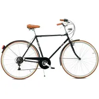 Via Veneto Condorino Herren-Citybike, 28 Zoll, 6-Gang, Rahmenhöhe 54 cm, Schwarz matt